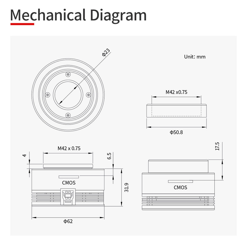 18,800円割引（定価136,200円）国内発送【新品/未使用】 ZWO ASI 533MM 天体観測 天体望遠鏡 カメラ