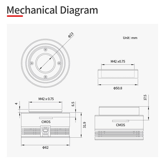 18,800円割引（定価136,200円）国内発送【新品/未使用】 ZWO ASI 533MM 天体観測 天体望遠鏡 カメラ