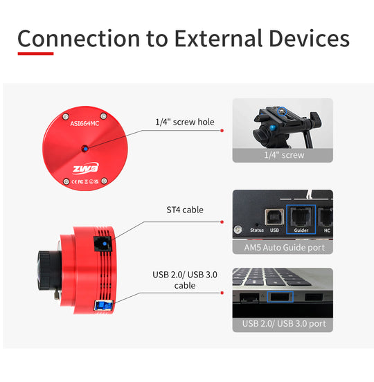 3,200円割引（定価51,000円）国内発送【新品/未使用】 ZWO ASI 664MC カラー 非冷却モデル 天体観測 天体望遠鏡 CCDカメラ 664