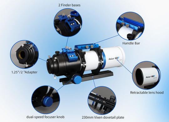 【３年保証・即納】Askar アスカー 60F F6.8 口径60mm EDガラス Flat-Field アストログラフ 天体望遠鏡